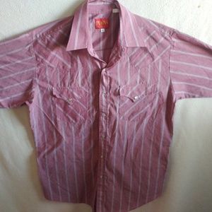 Men's vintage Western Pearl snap shirt Plains